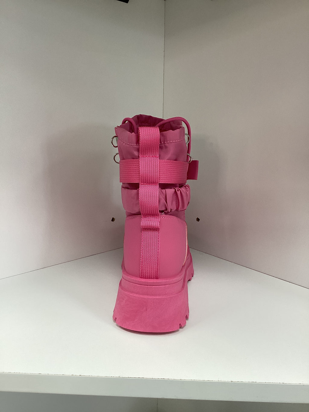 Peachy Monochromatic Buckled Combat Boot - Closet Space