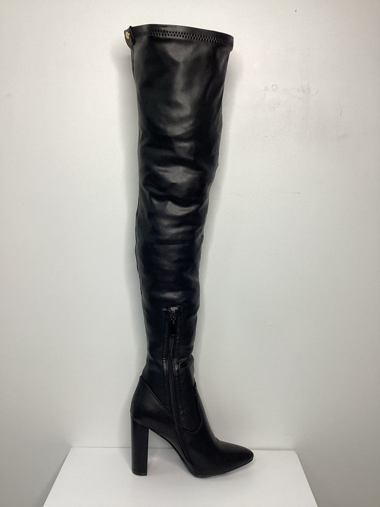 Sleek Zipper Detailed Point Toe Thigh High - Closet Space