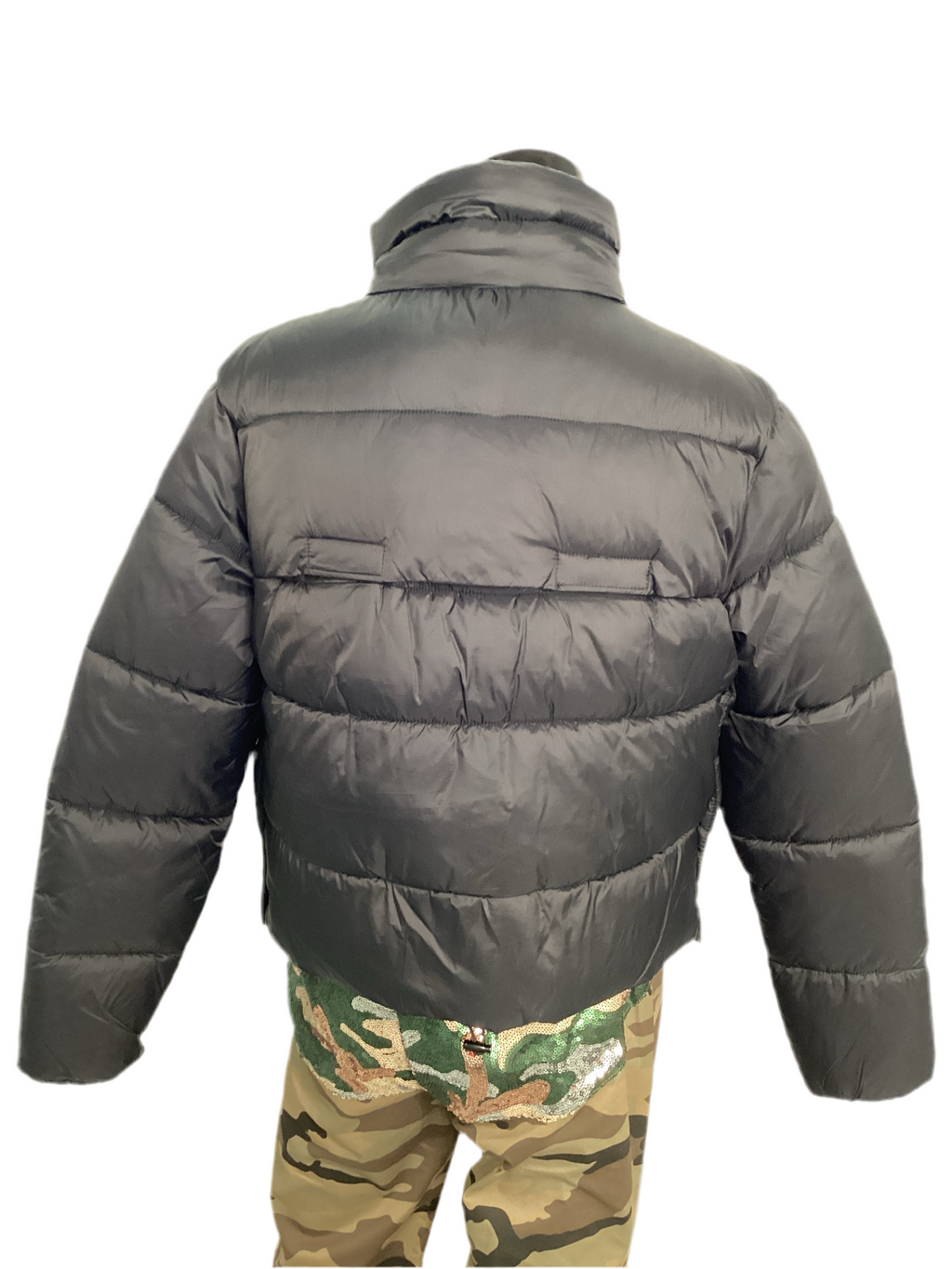Curvy - Cropped Quilted Puffer Jacket