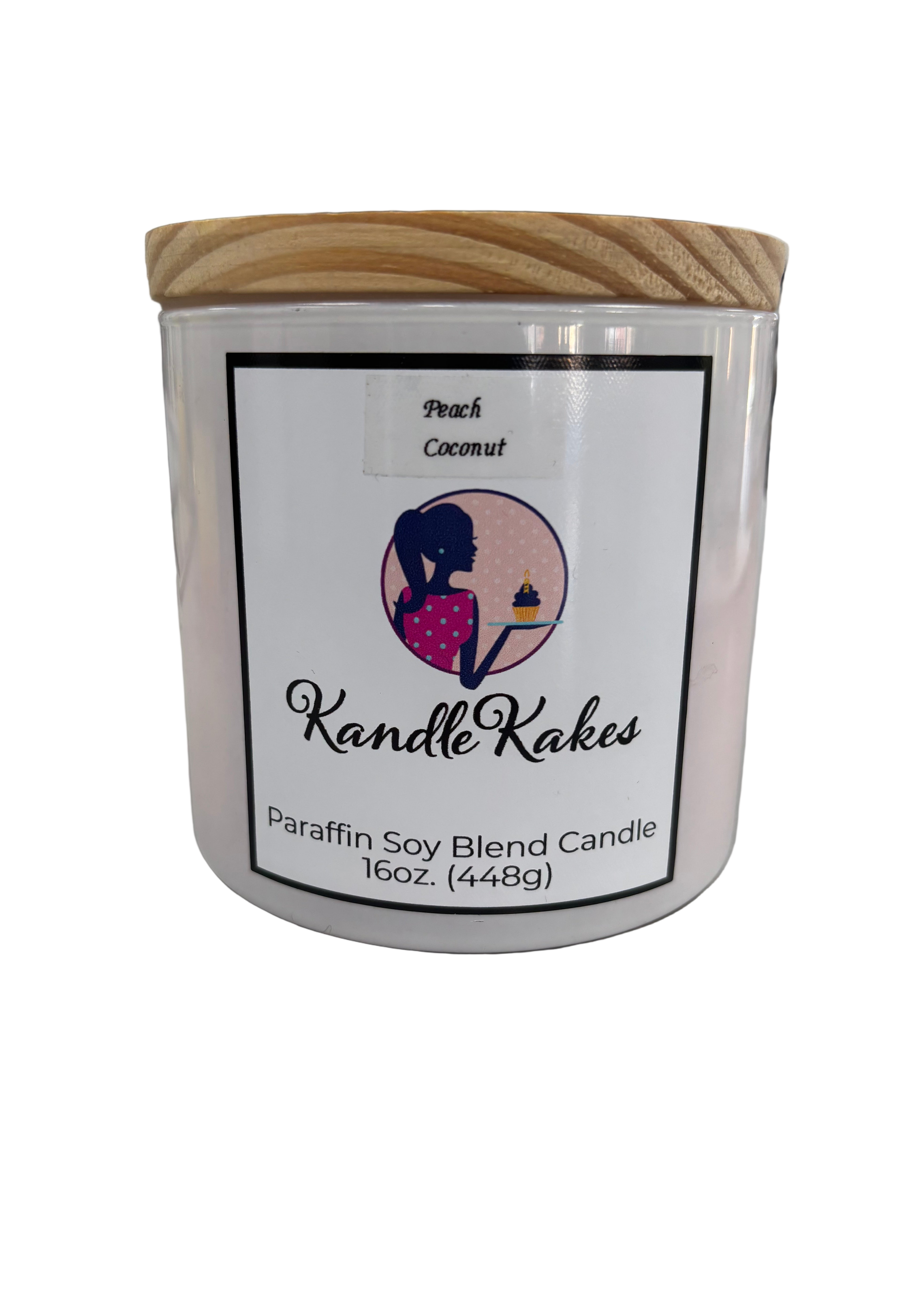 Peach Coconut Tall Soy Candle