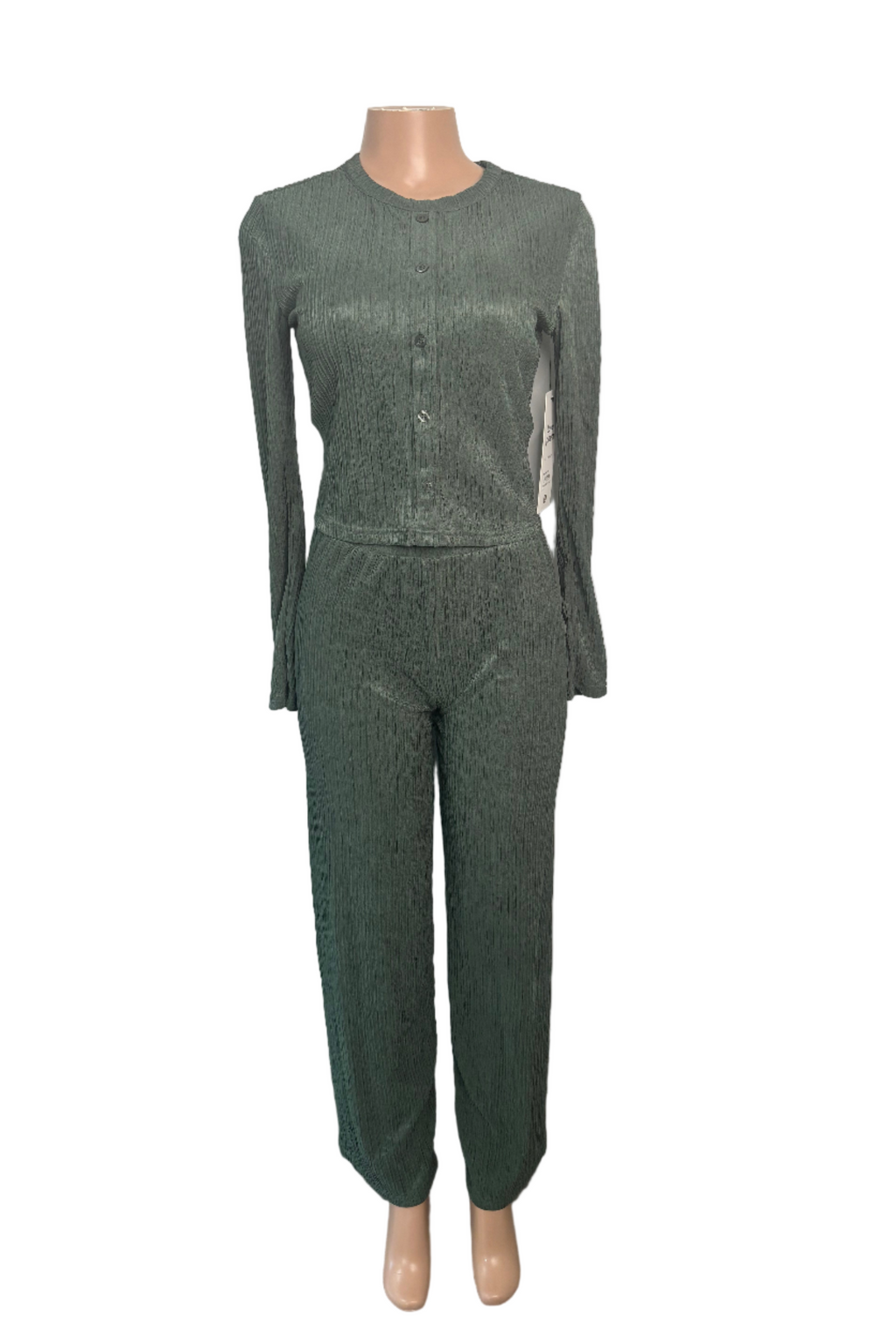 Crinkle Plisse Short Sleeve Set