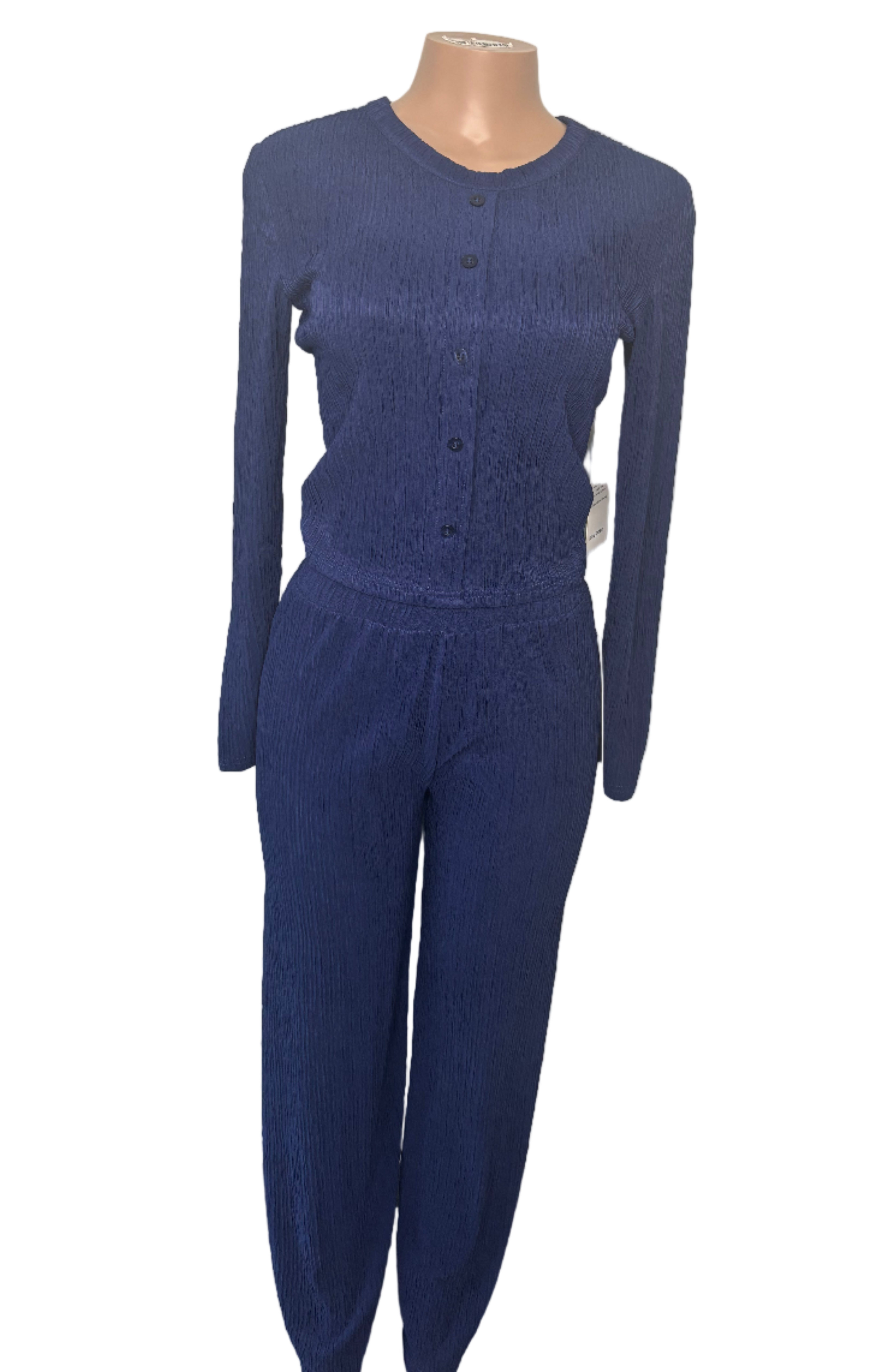 Crinkle Plisse Short Sleeve Set