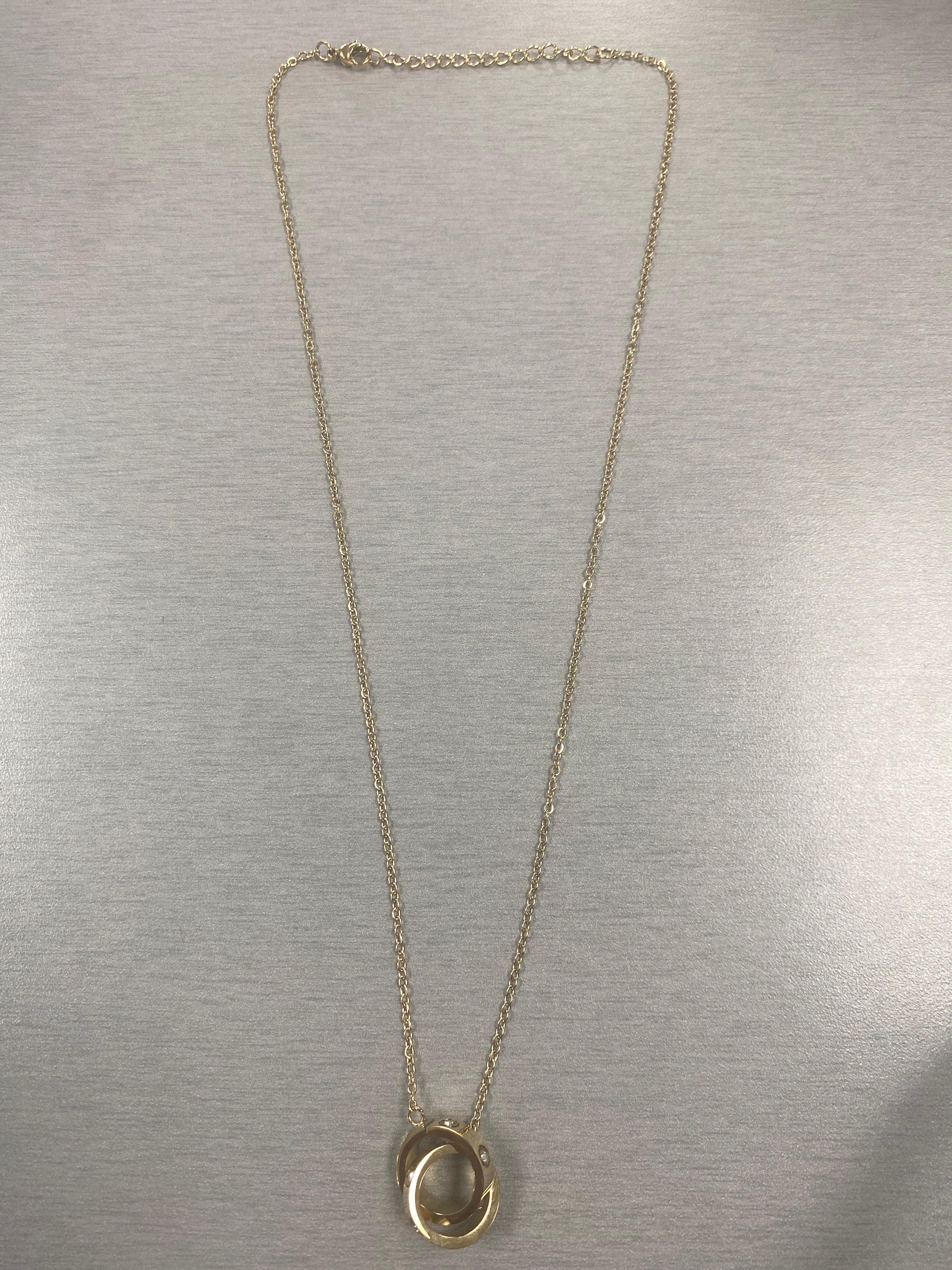 Interlocking Ring Pendant Necklace