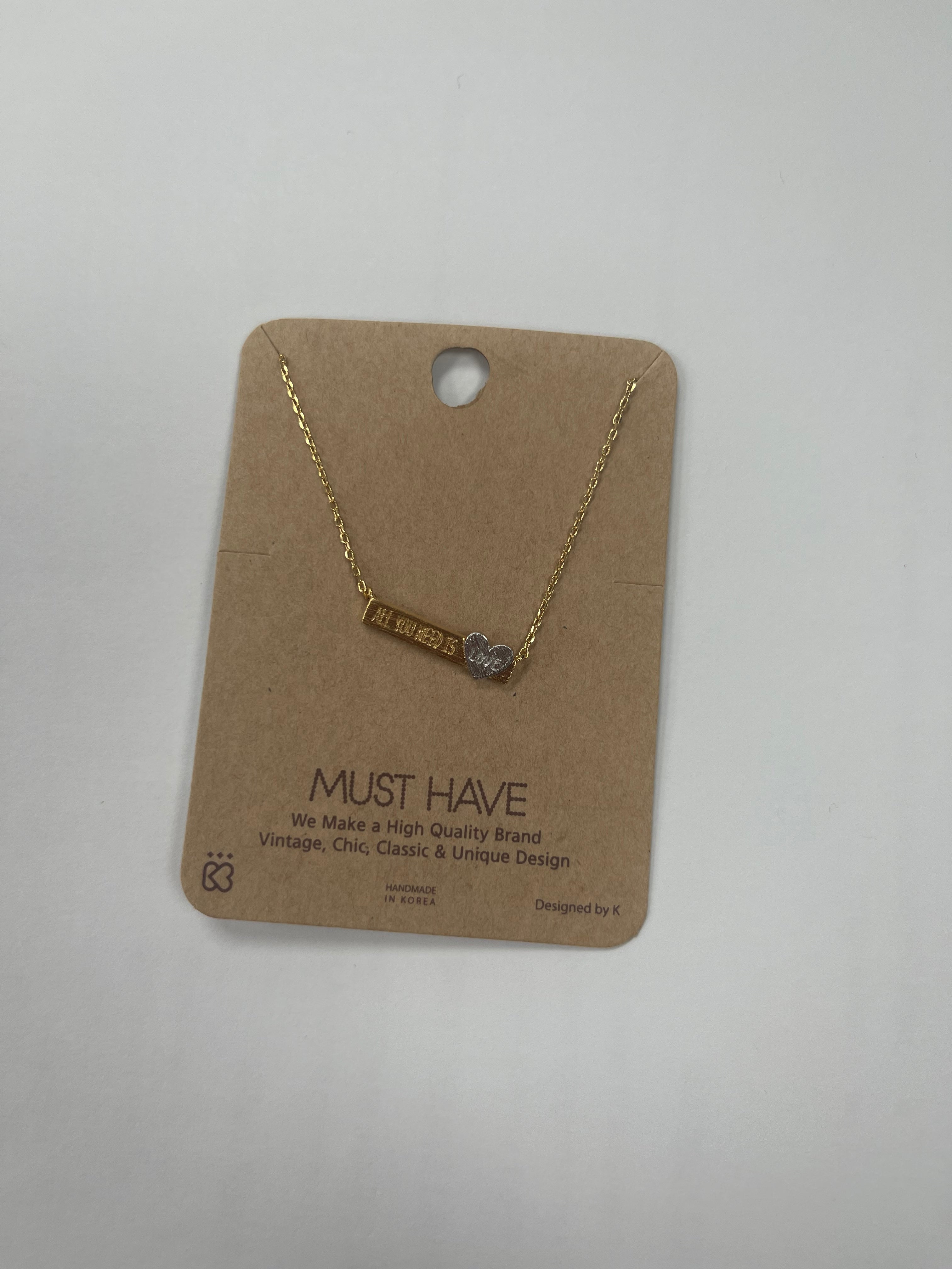 All You Need Is Love Necklace - Closet Space