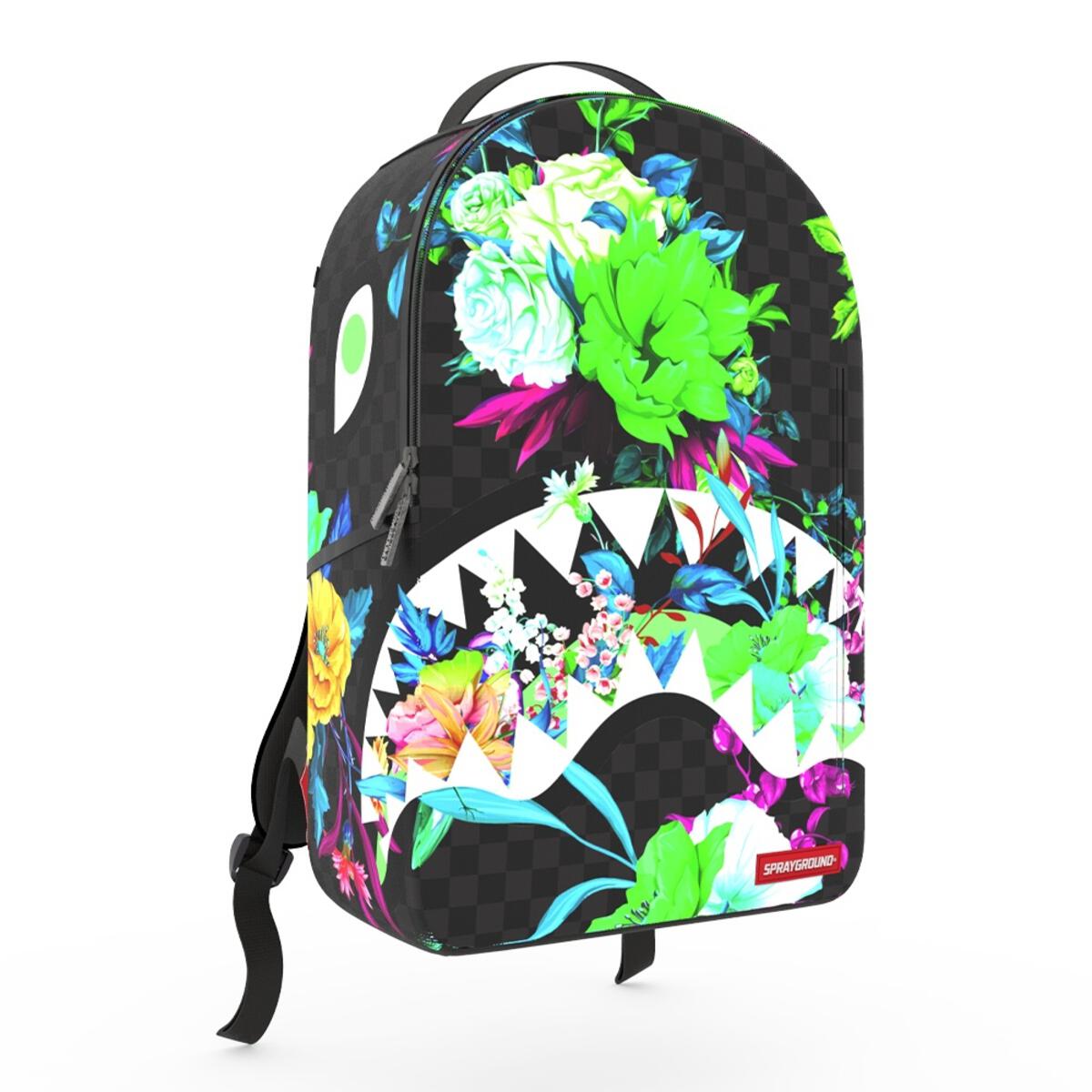 SPRAYGROUND Neon Floral Backpack Sharks In Paris - Closet Space