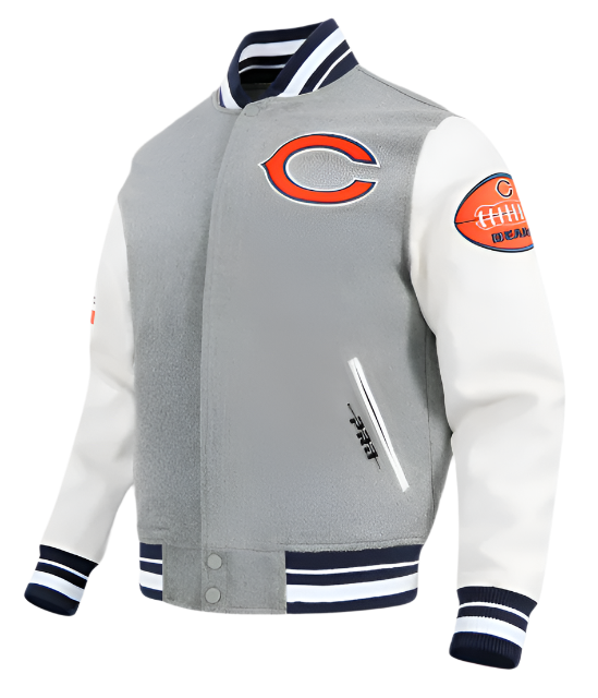 PRO-STANDARD - NFL Chicago Bears Old English Rib Wool Varsity Jacket