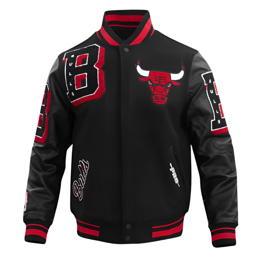 PRO-STANDARD Chicago Bulls Mashup Rib Wool Varsity Jacket