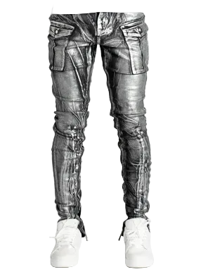 GUAPI - Metallic Stacked Denim