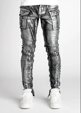 GUAPI - Metallic Stacked Denim