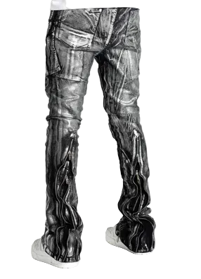 GUAPI - Metallic Stacked Denim