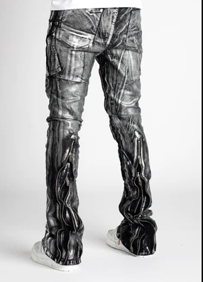 GUAPI - Metallic Stacked Denim