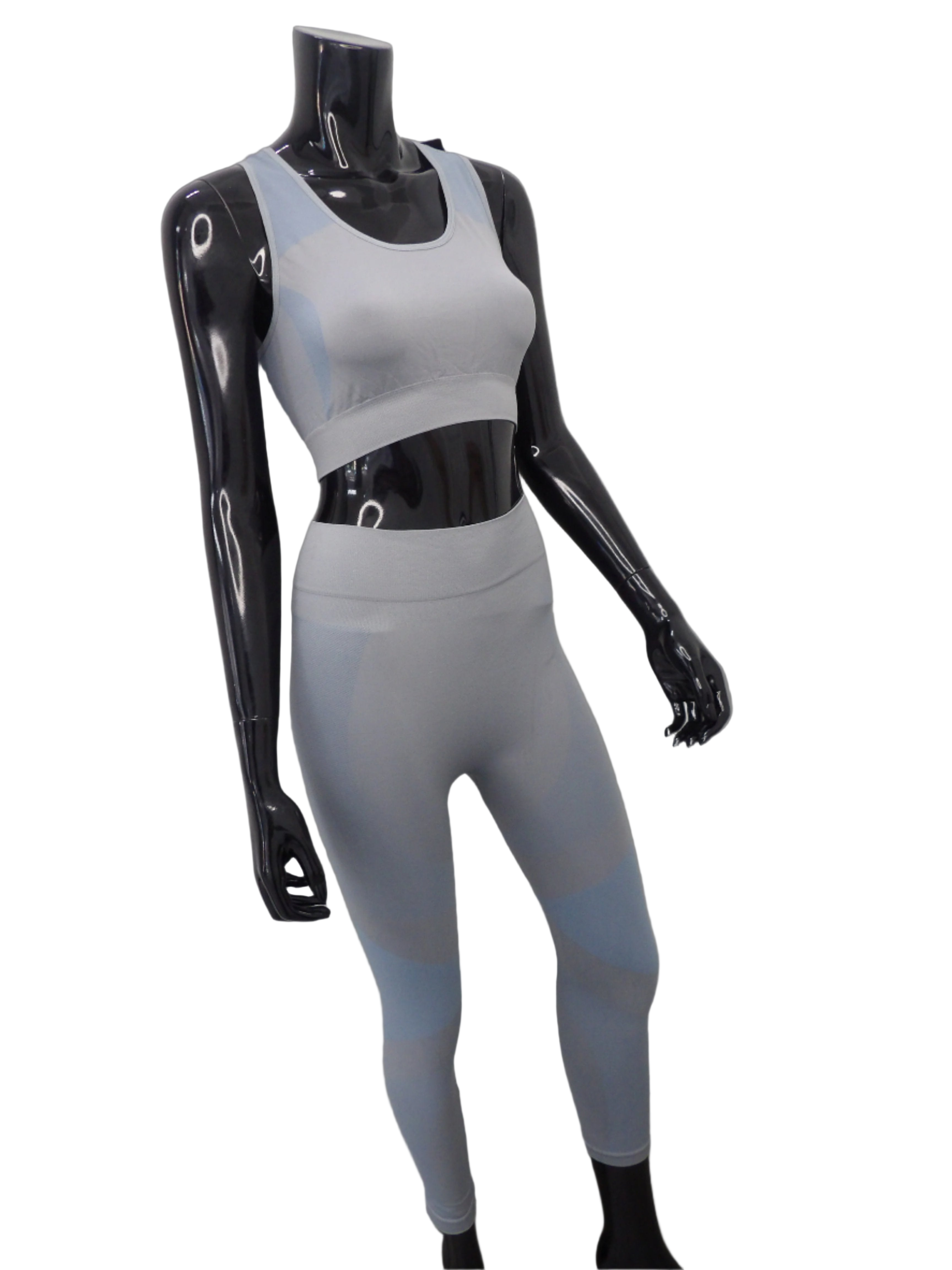 2 Piece High Waisted Seamless Leggings Stretchy Sports Bra Sets