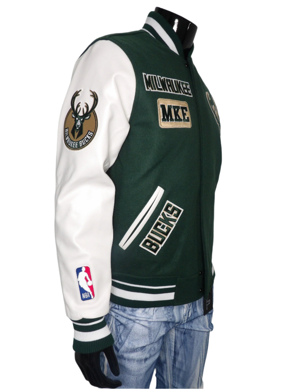 PRO STANDARD - Milwaukee Bucks Area Code Wool Varsity Jacket