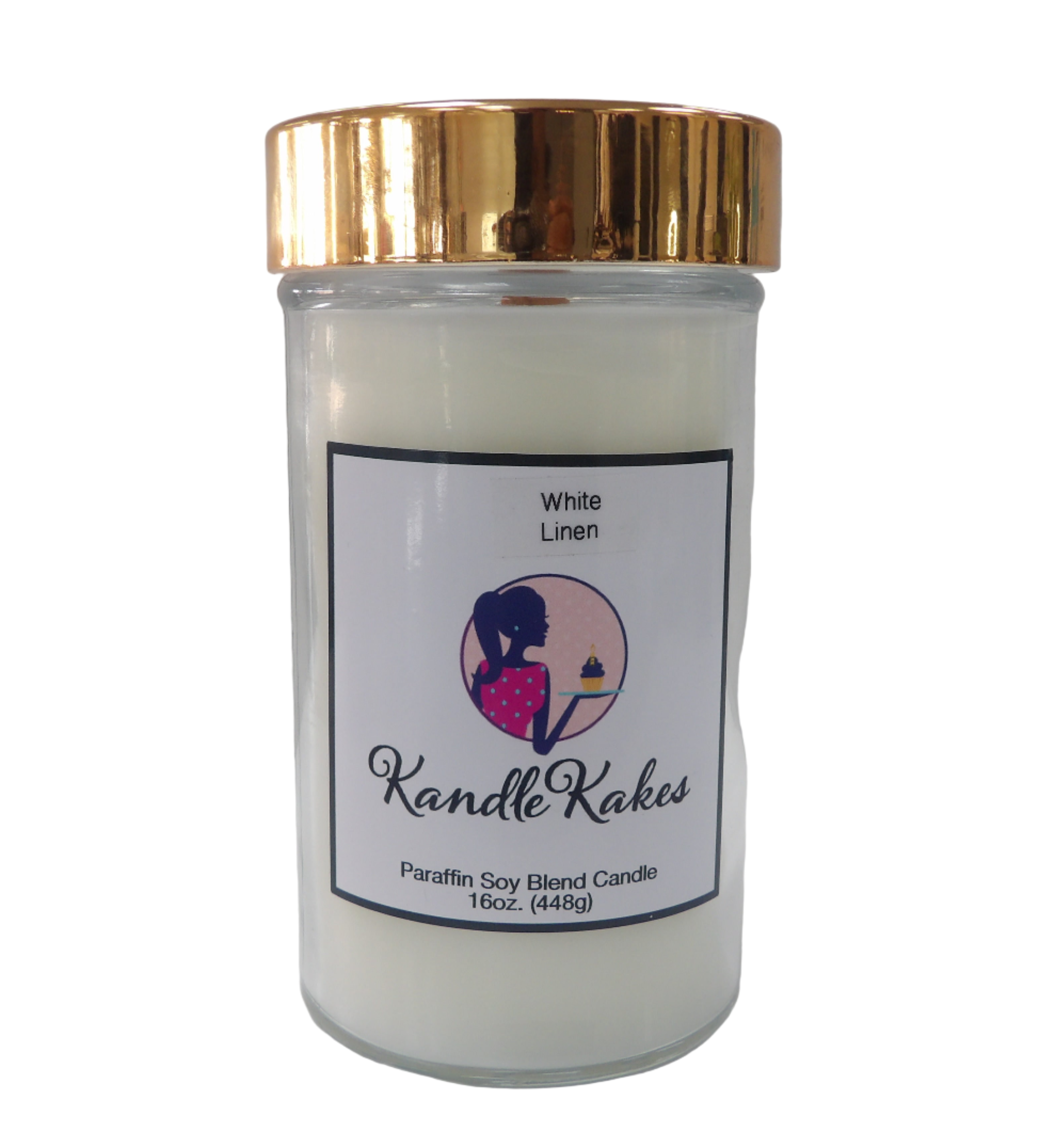 White Linen Tall Soy Candle
