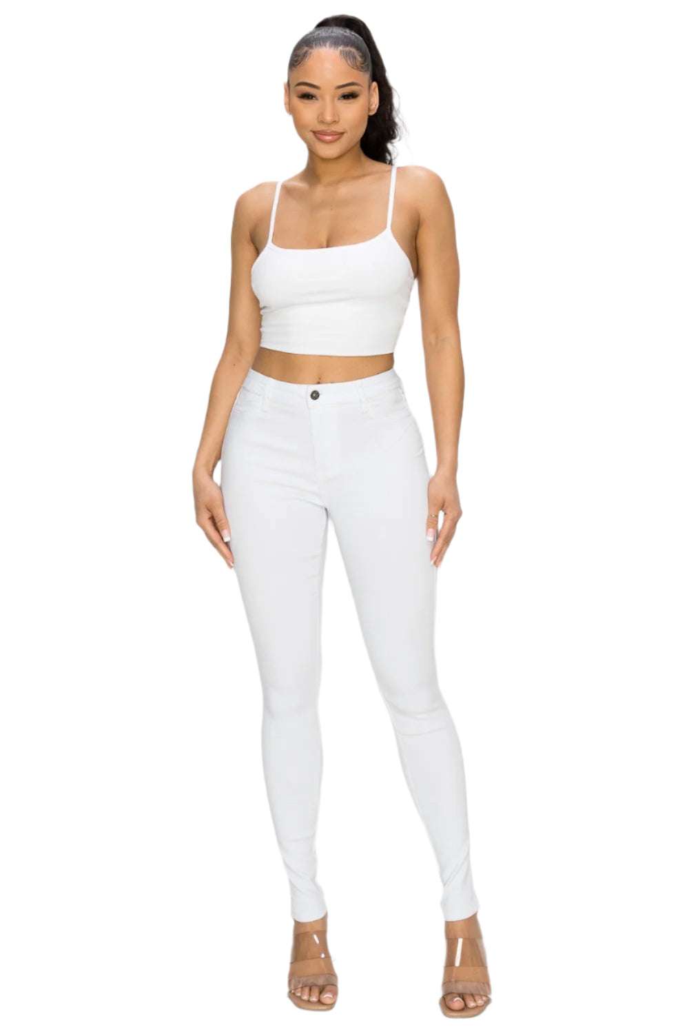 High Waist Stretch Skinny Jeans