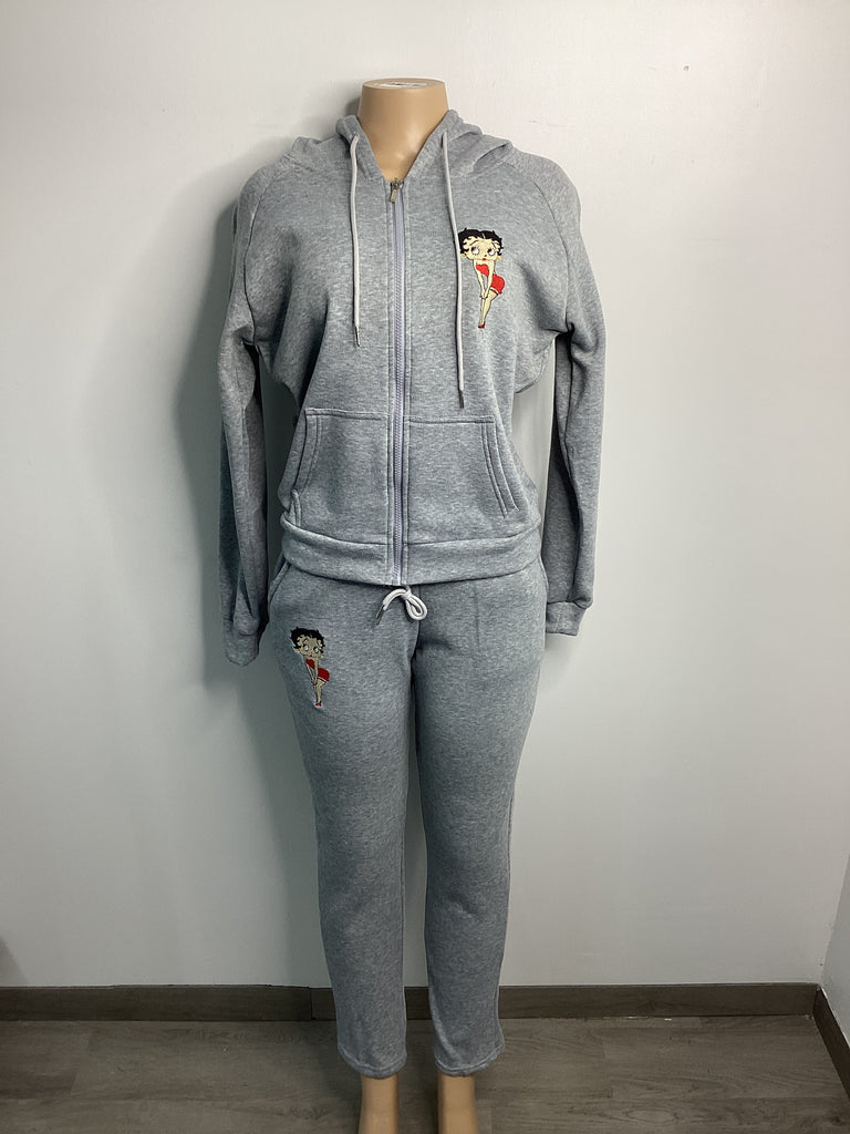 Betty Boop 2 Piece Hoodie Sweat Pant Set - Closet Space
