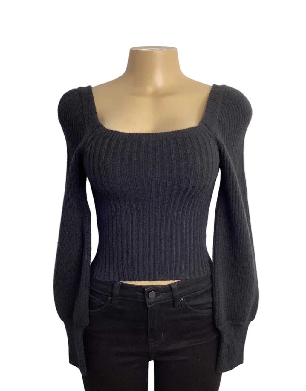 Puff Sleeve Knit Sweater - Closet Space