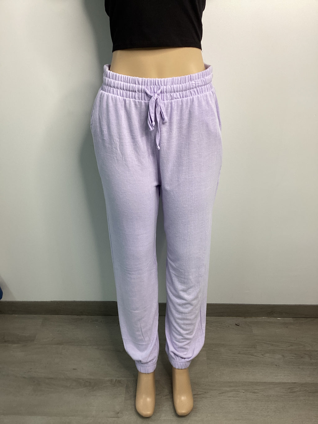 Soft Knit Cozy Elastic Waist Tie Jogger Pant - Closet Space
