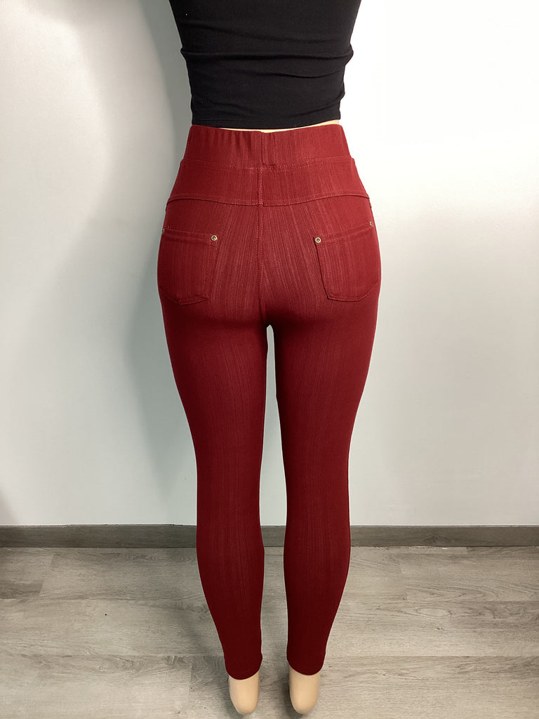 Banded Waist Back Pocket Jeggings - Closet Space