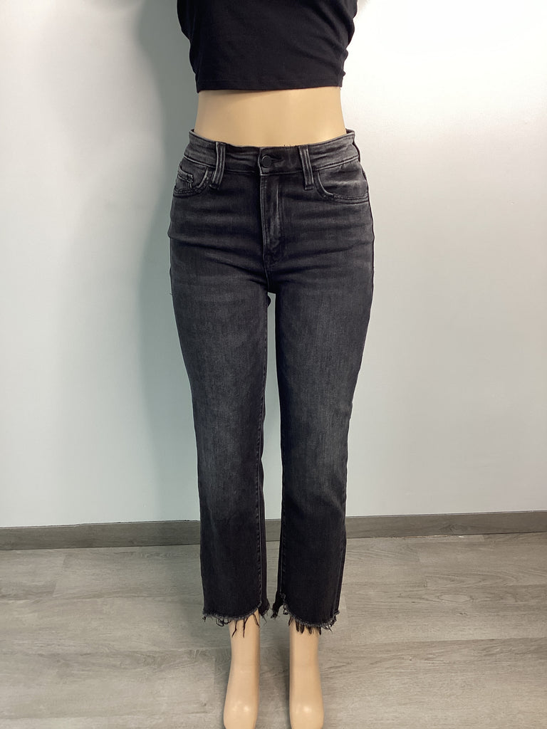 FLYING MONKEY Frayed Ankle Jeans - Closet Space