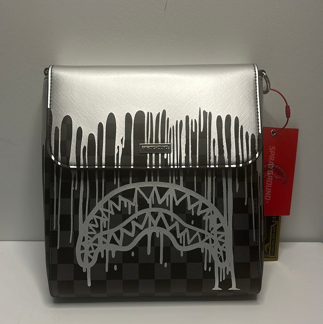 SPRAYGROUND Ghost Platinum Drips Crossbody Sling Bag - Closet Space