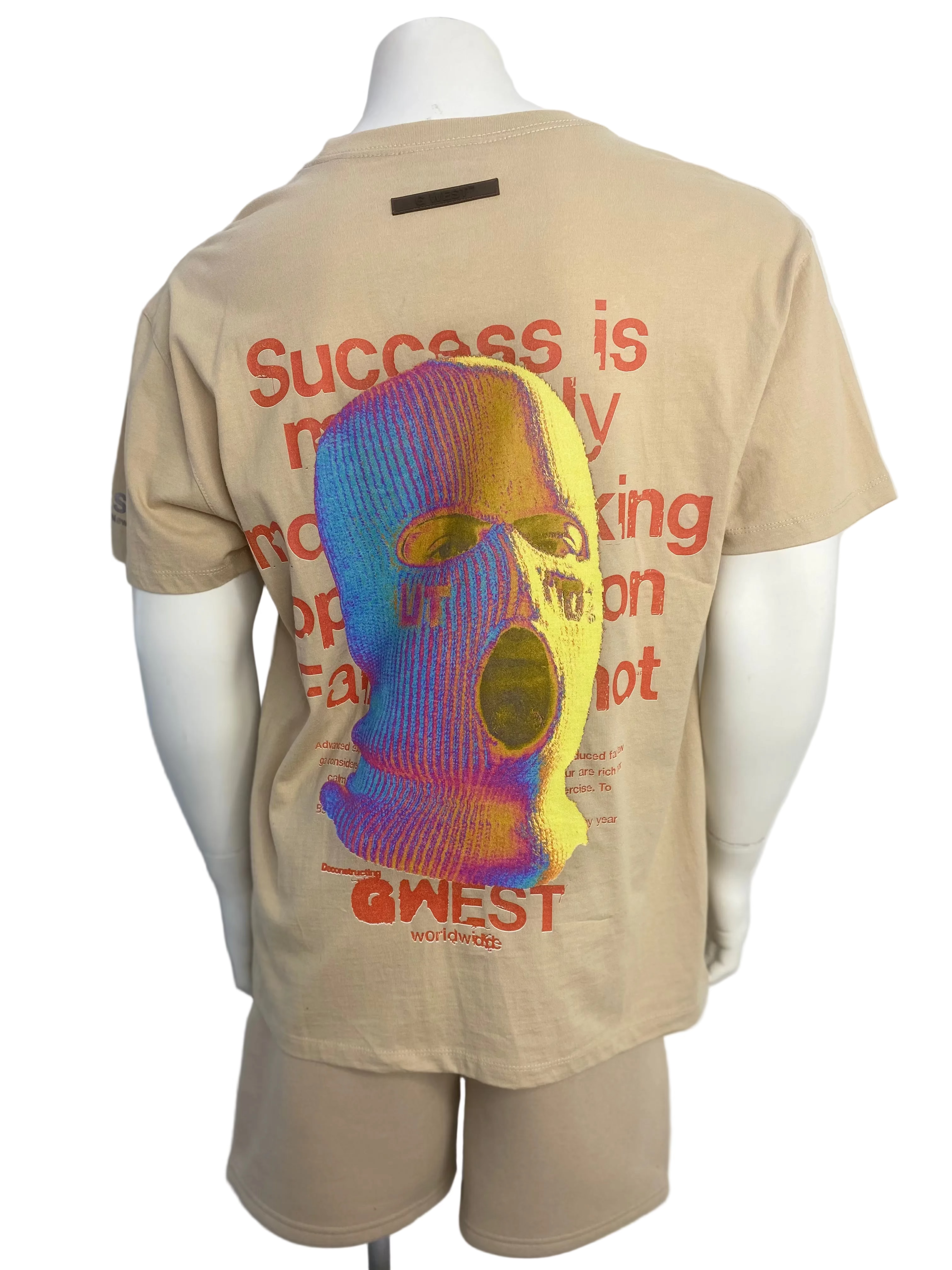 G WEST Mask Tee & Short Set - Closet Space