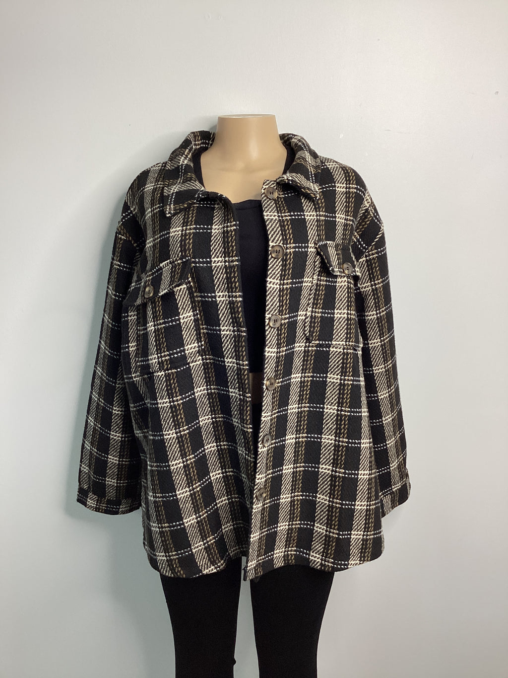 Plaid Shirt Jacket Overshirt - Closet Space