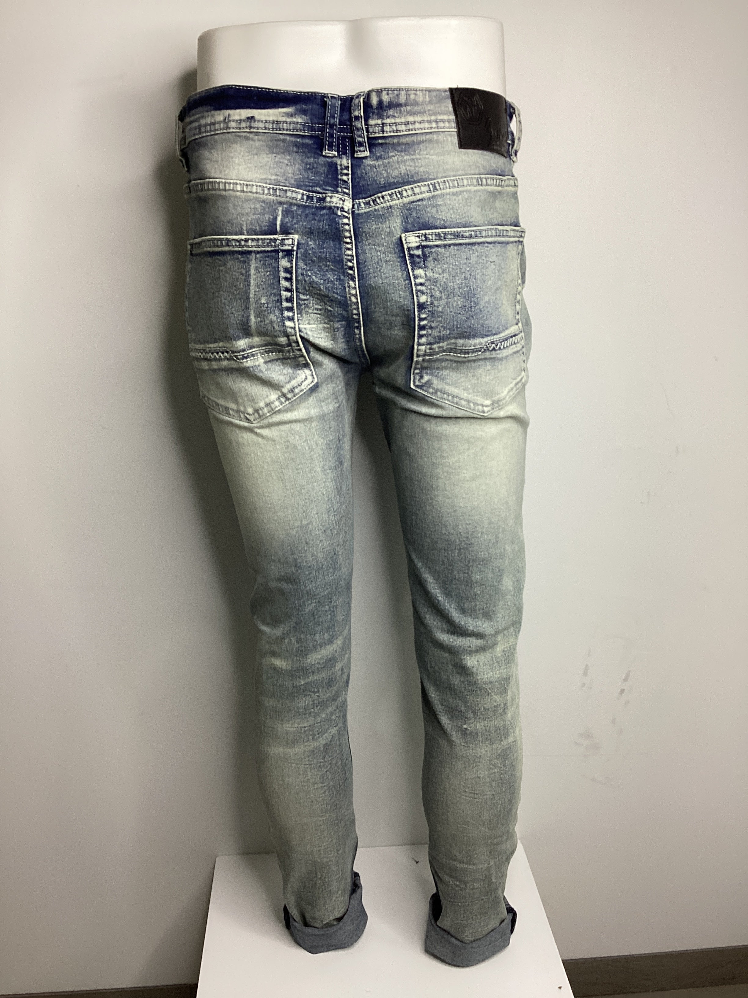 Stretch Ankle Camo Ripped Denim Jeans - Closet Space