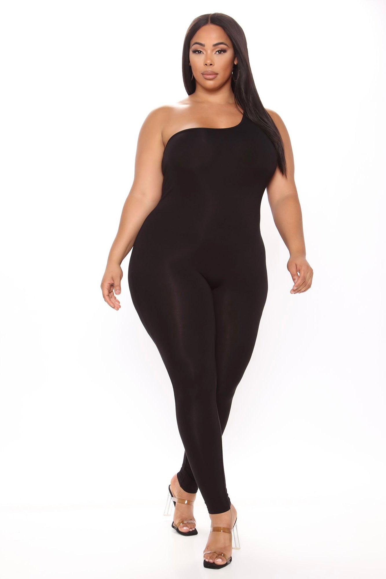 Curvy - One Shoulder Jumpsuit - Closet Space