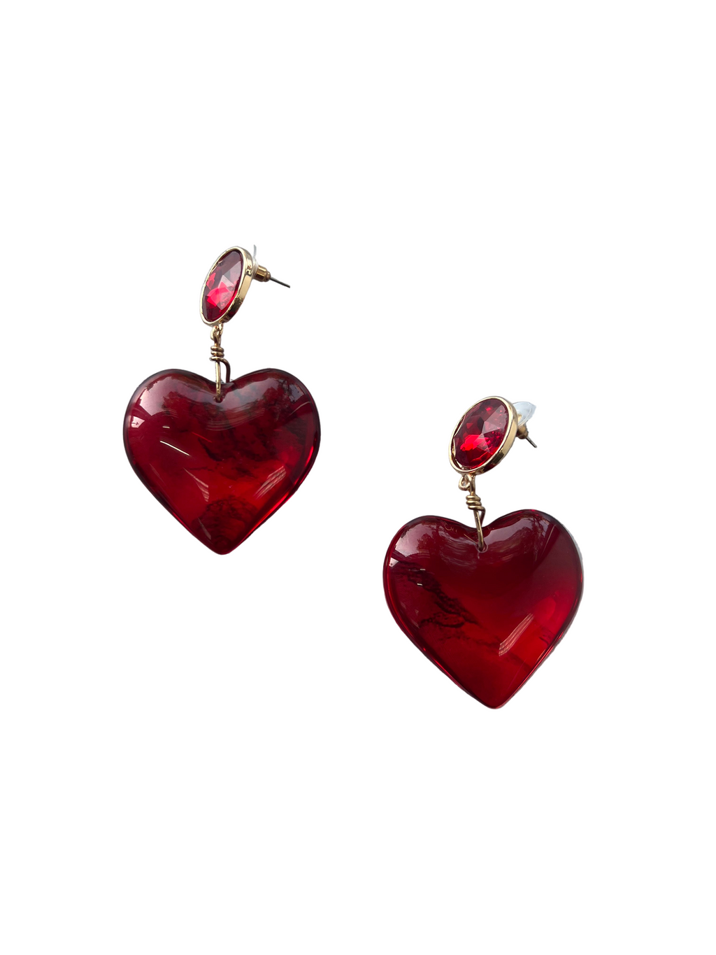 Acrylic Heart Earrings