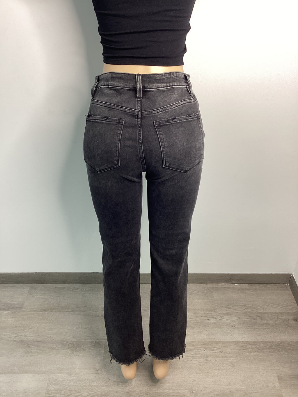 FLYING MONKEY Frayed Ankle Jeans - Closet Space