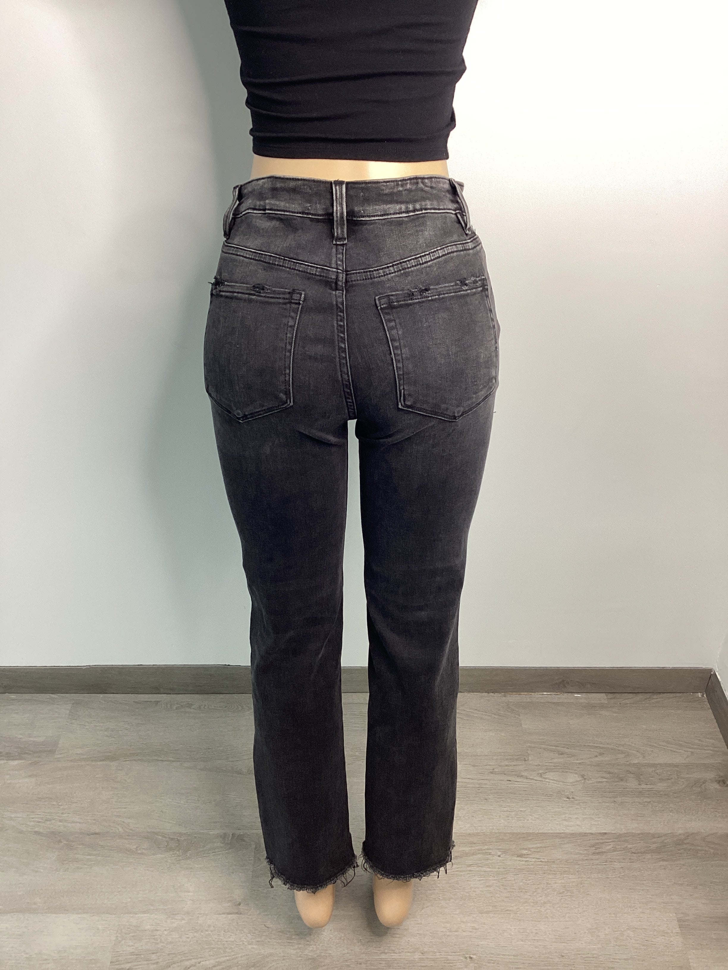 FLYING MONKEY Frayed Ankle Jeans - Closet Space
