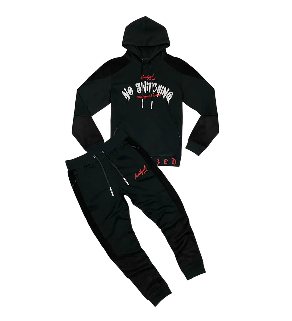 2 Piece Fleece No Snitching Hoodie Jogger Set - Closet Space