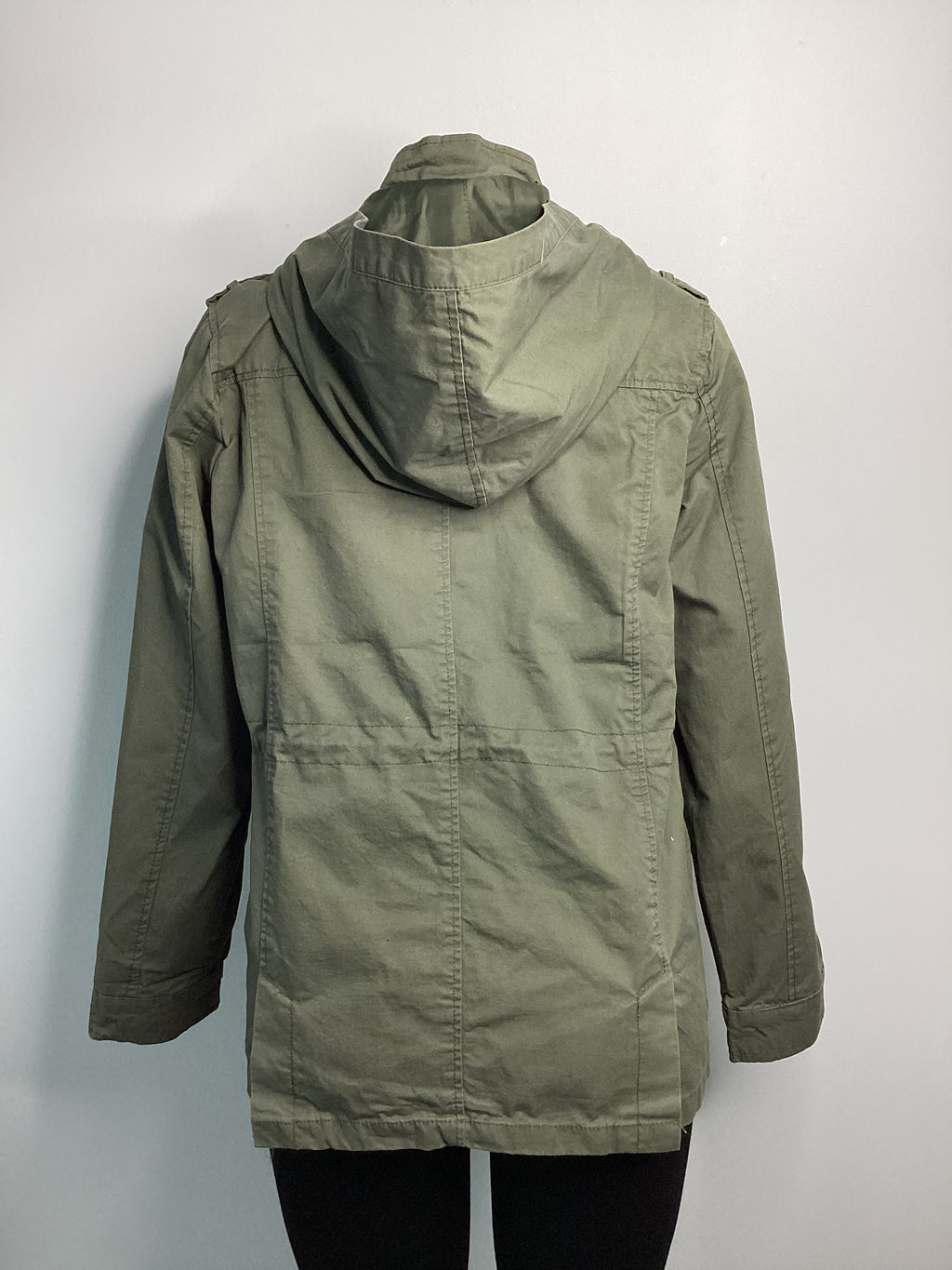 Hooded Drawstring Utility Jacket - Closet Space
