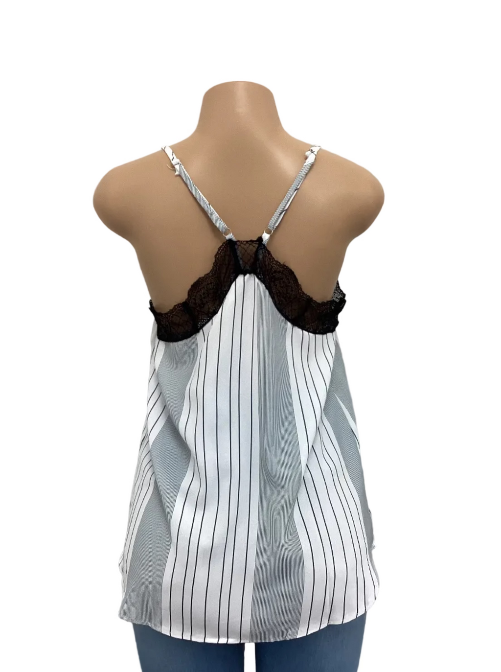 Striped Laced Cami Top - Closet Space