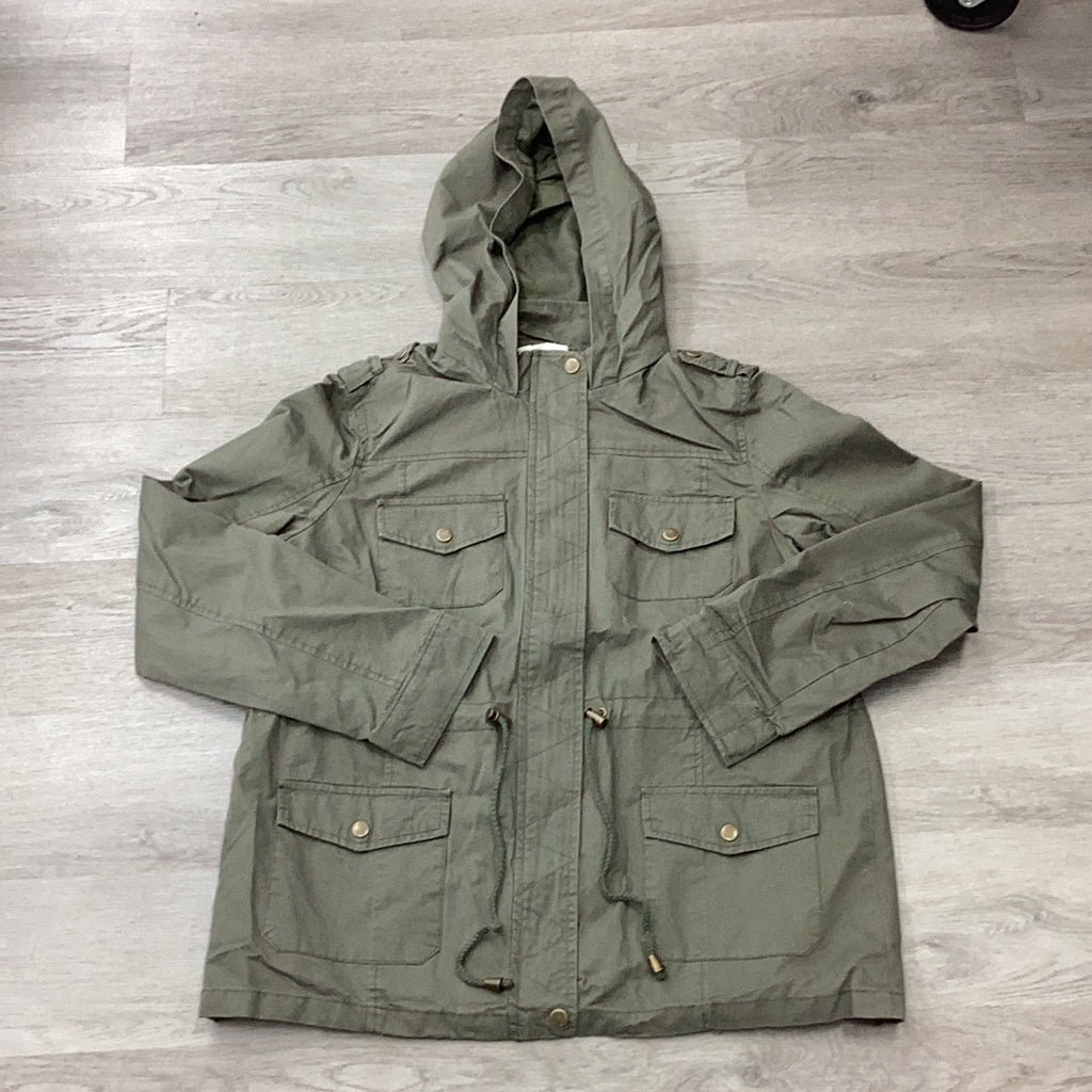 Hooded Drawstring Utility Jacket - Closet Space