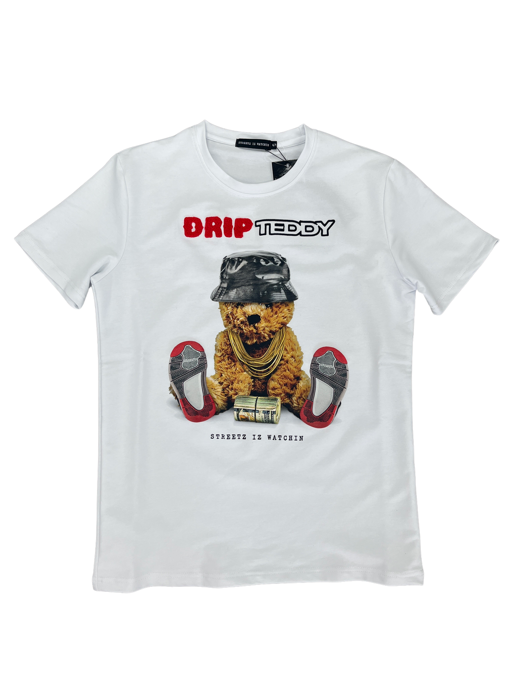 STREETZ IZ WATCHIN Drip Teddy T-shirt - Closet Space