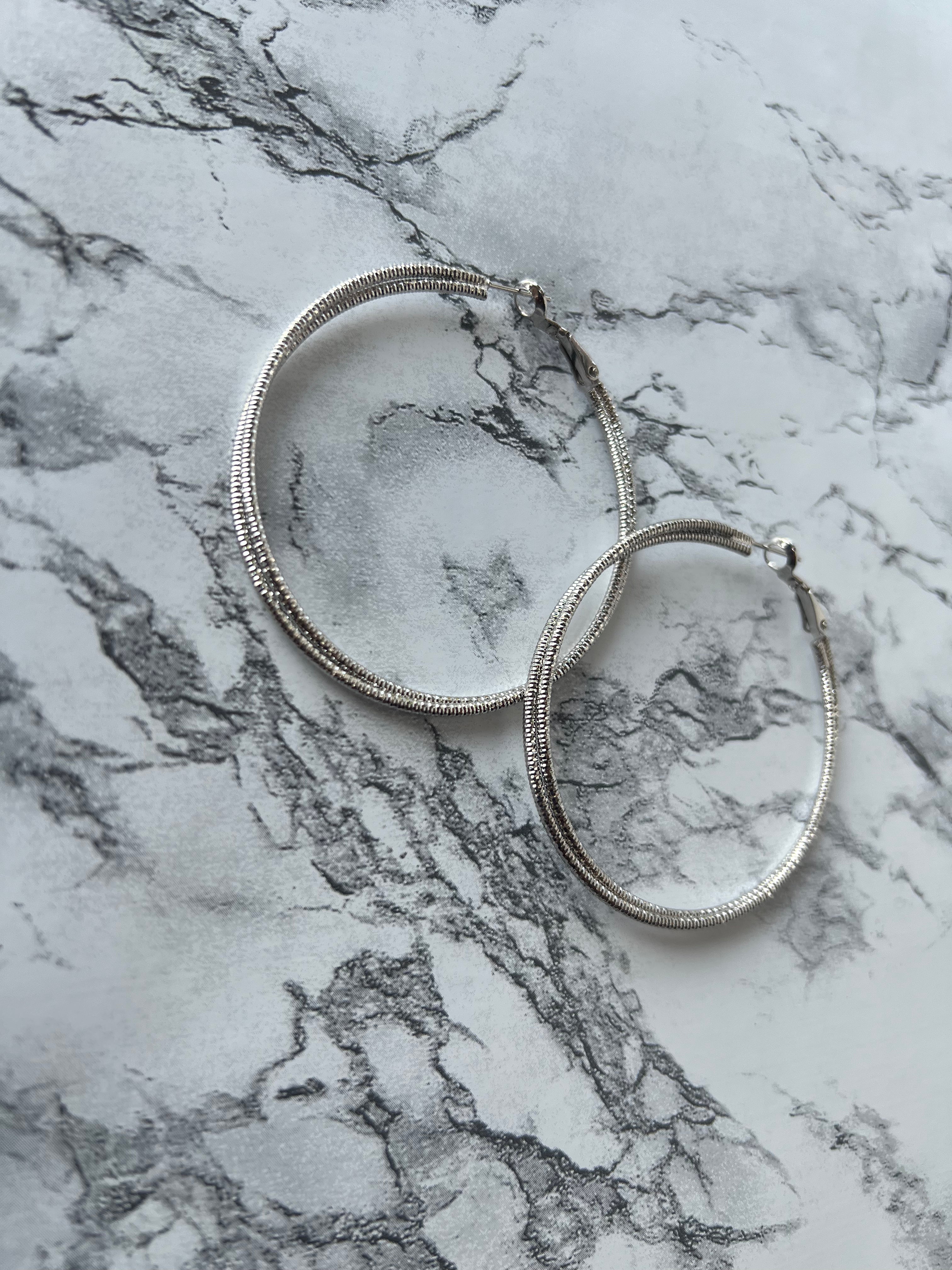 Layered Pave Hoops - Closet Space