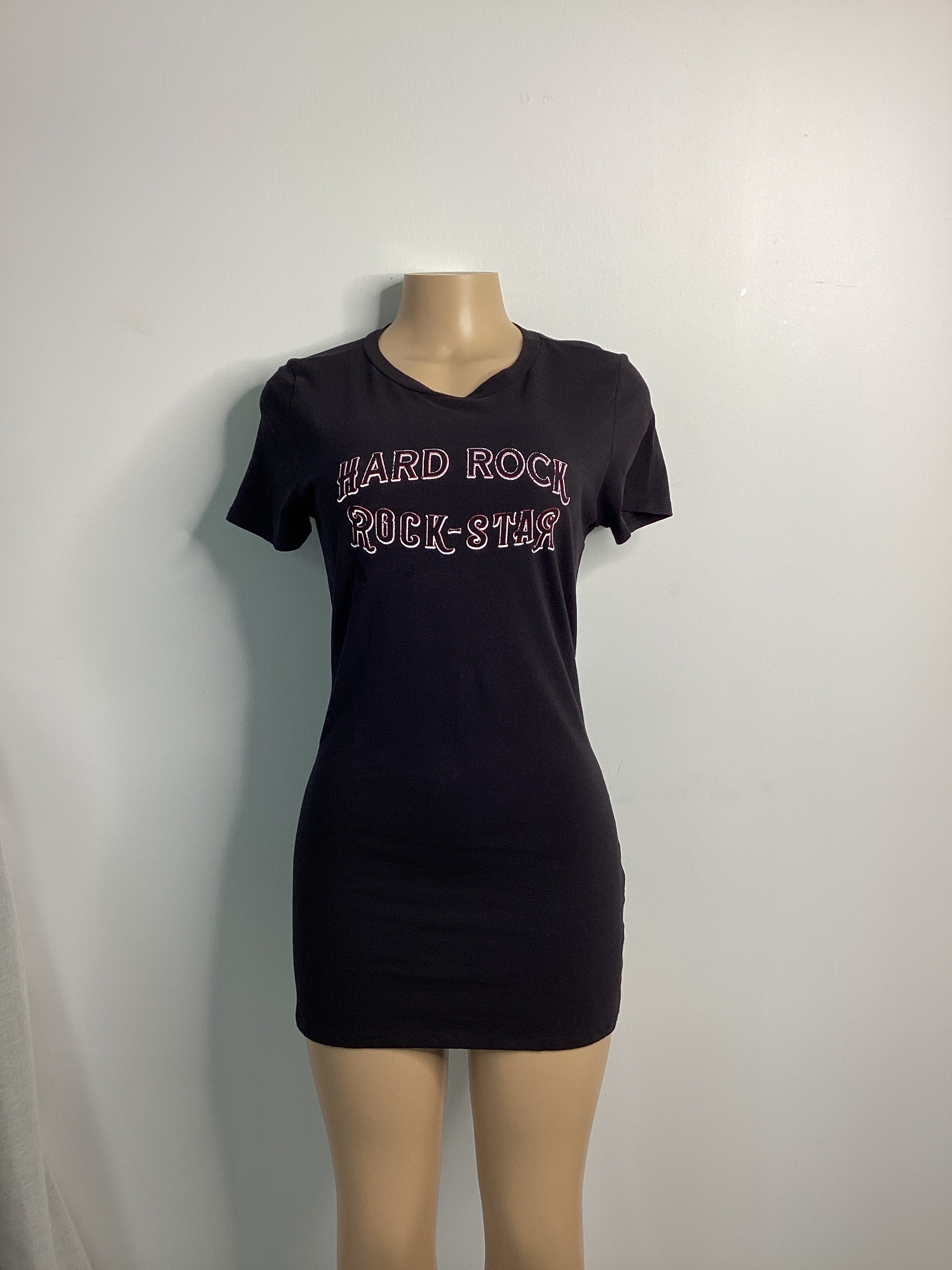 Rockstar T-shirt Dress Tie Back Waist - Closet Space