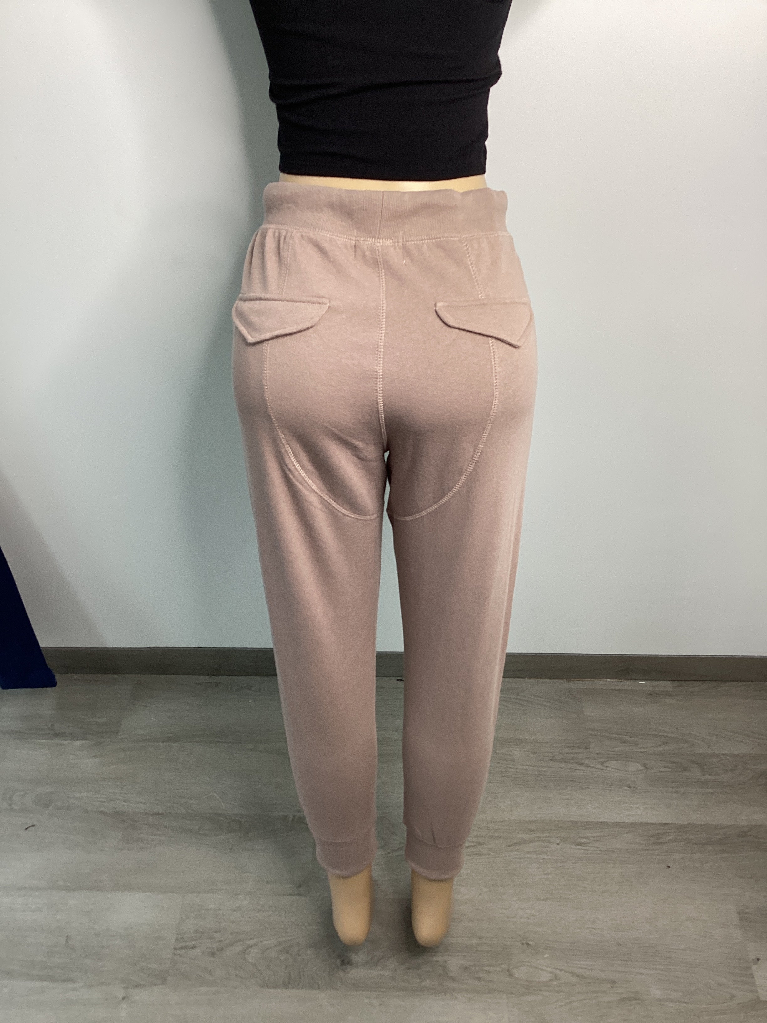 Soft Fleece Tie Banded Waist Joggers - Closet Space
