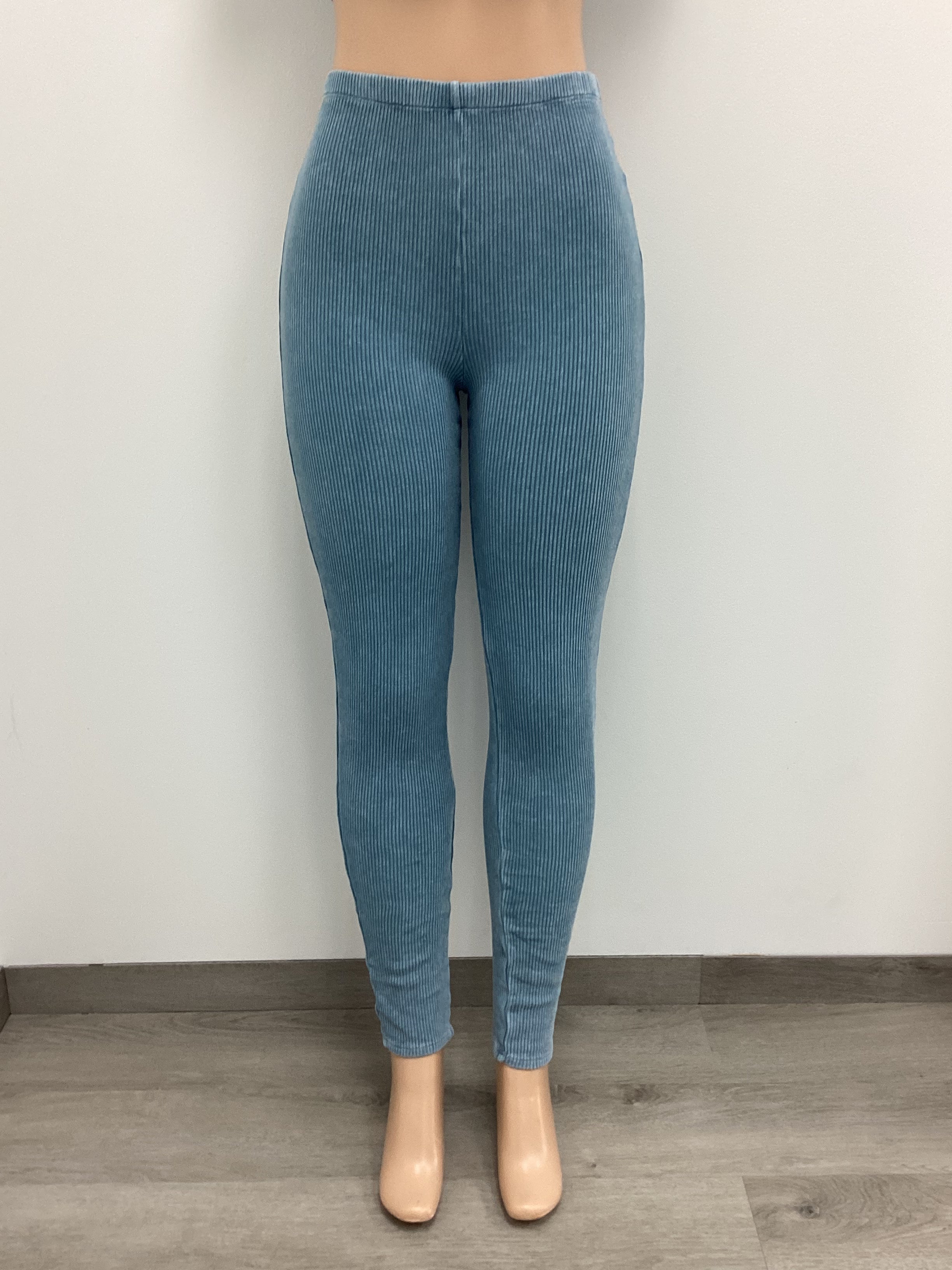 2 Piece Ribbed Mock Neck Top and Legging Set - Closet Space