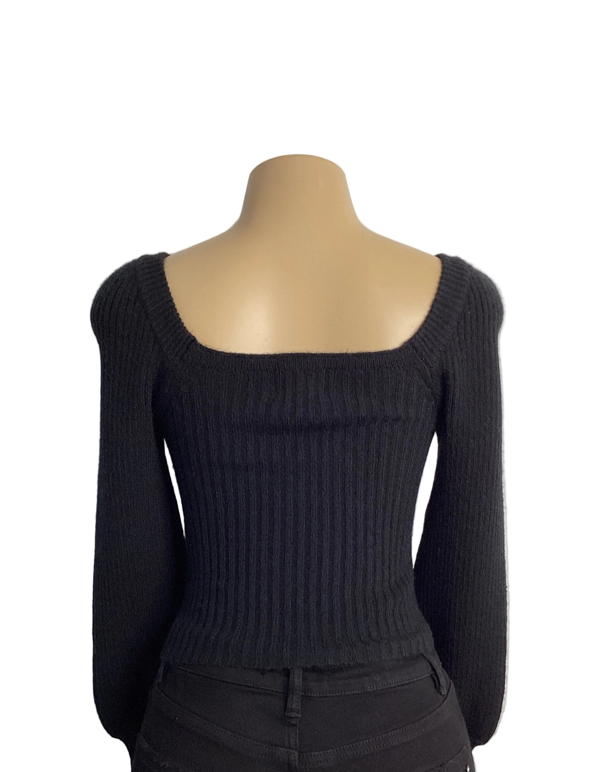 Puff Sleeve Knit Sweater - Closet Space