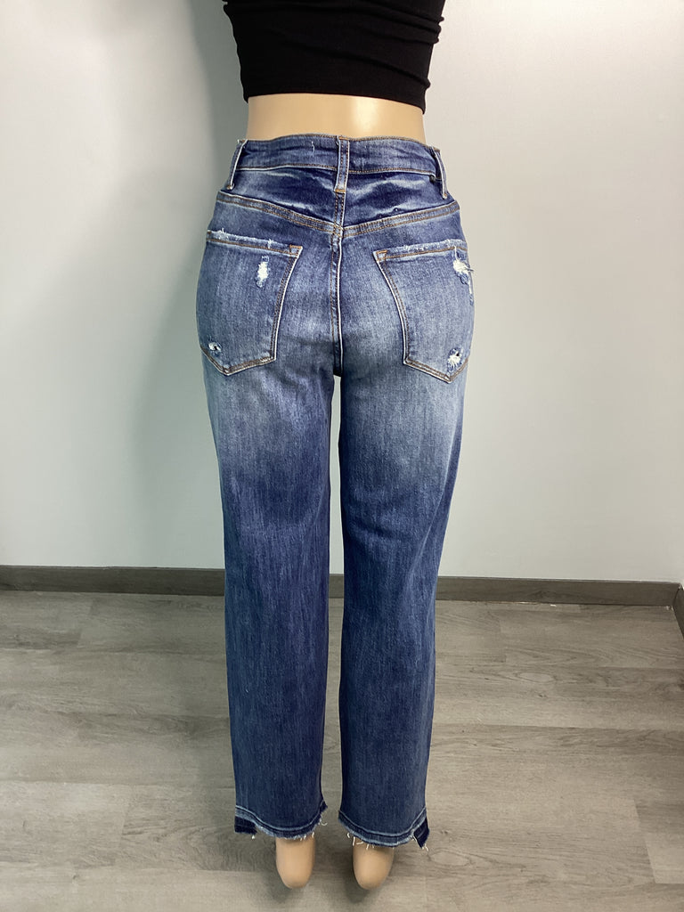 Risen Distressed Boyfriend Jean Frayed Ankle - Closet Space