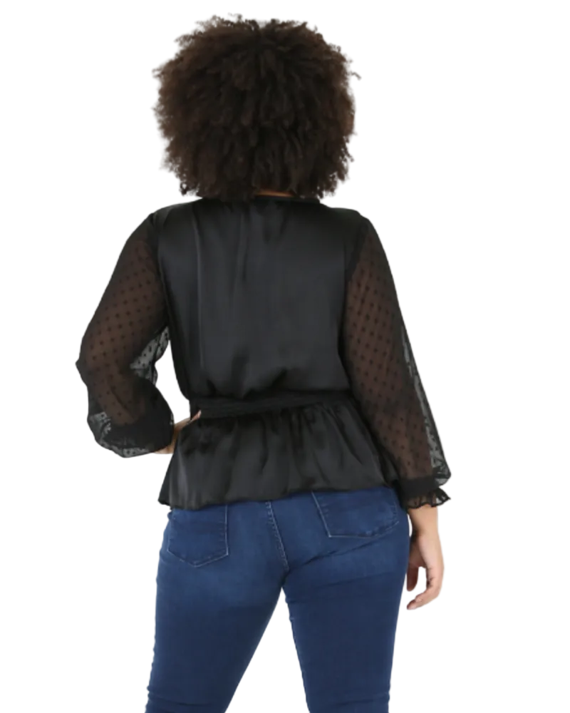 Curvy - Satin Woven Blouse