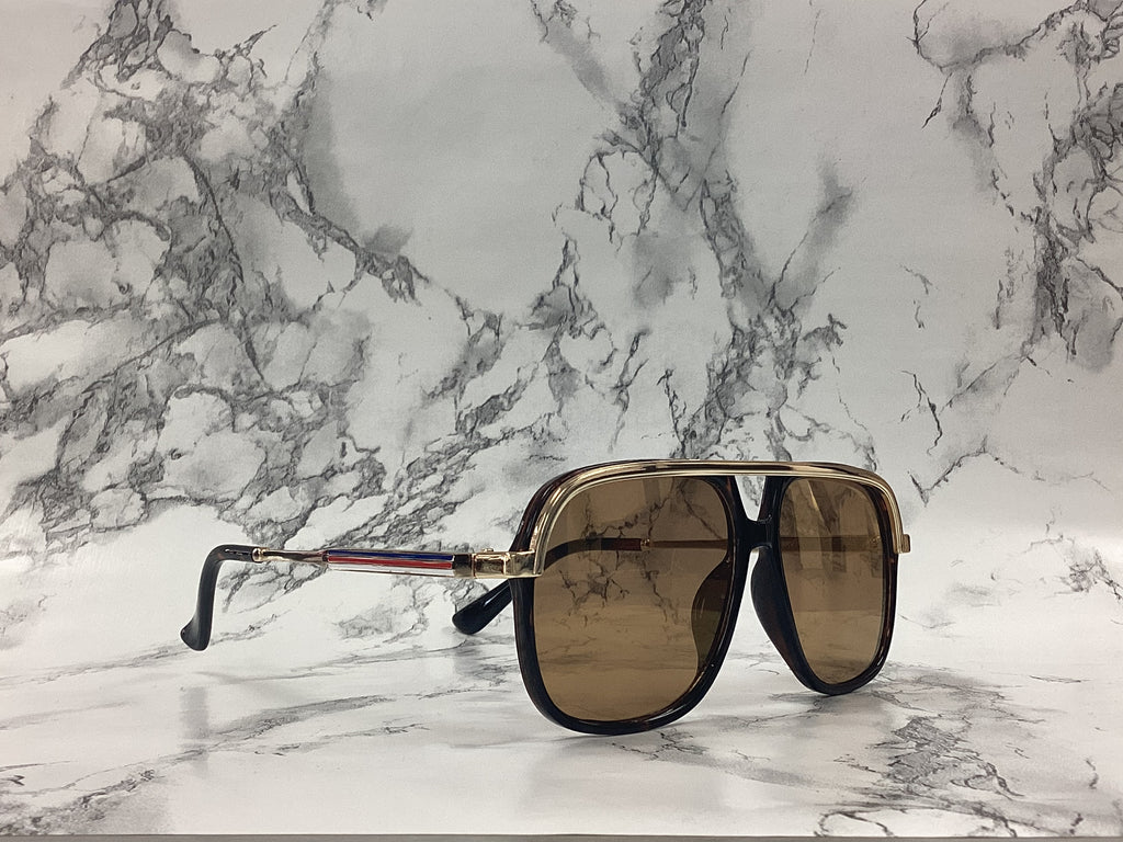 Aviator Gold Trim Sunglasses - Closet Space