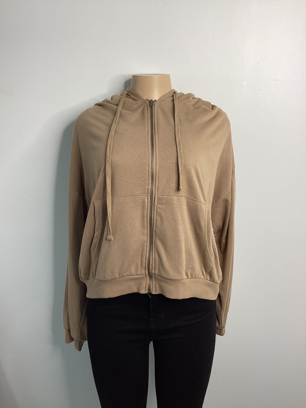 Curvy - Zip-Up Fleece Hooded Sweatshirt - Closet Space