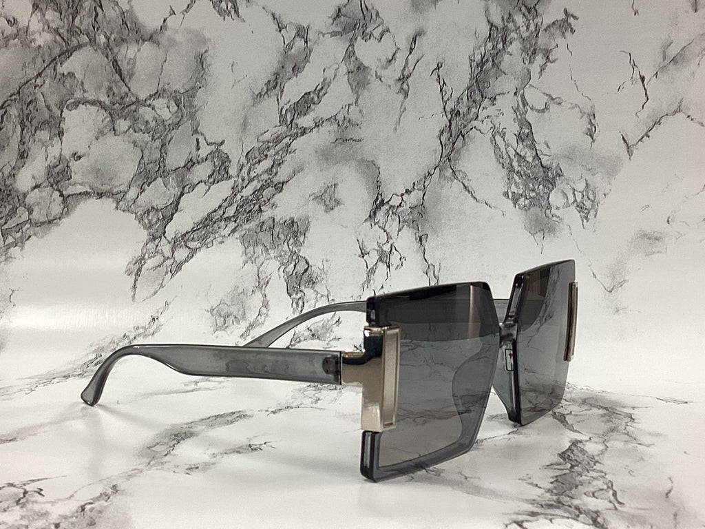 Metal Detailed Rectangular Sunglasses - Closet Space