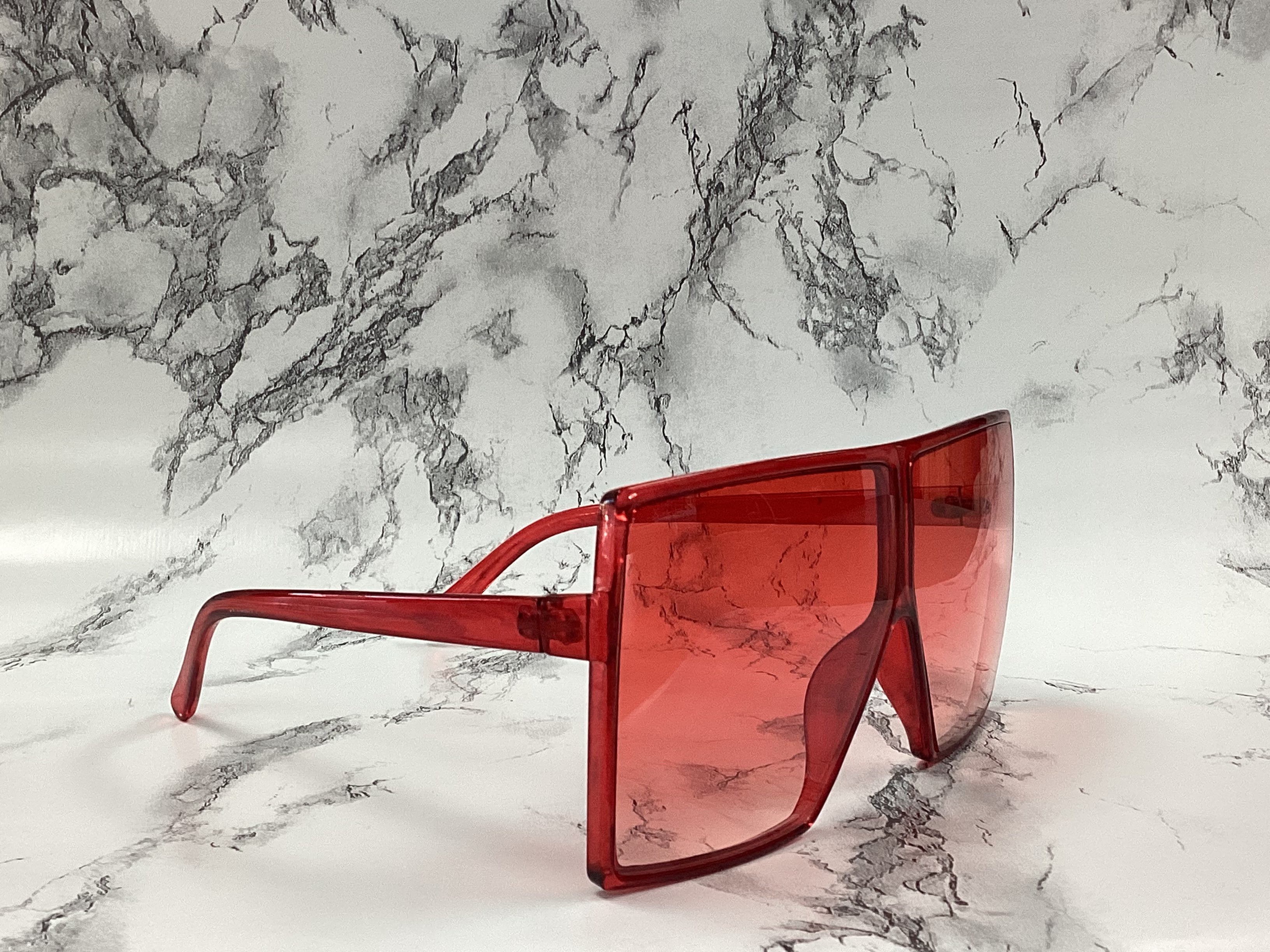 Oversized Flat Top Square Sunglasses - Closet Space