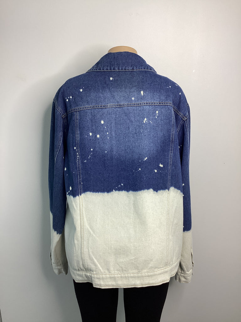 Bleached Distressed Denim Jacket - Closet Space