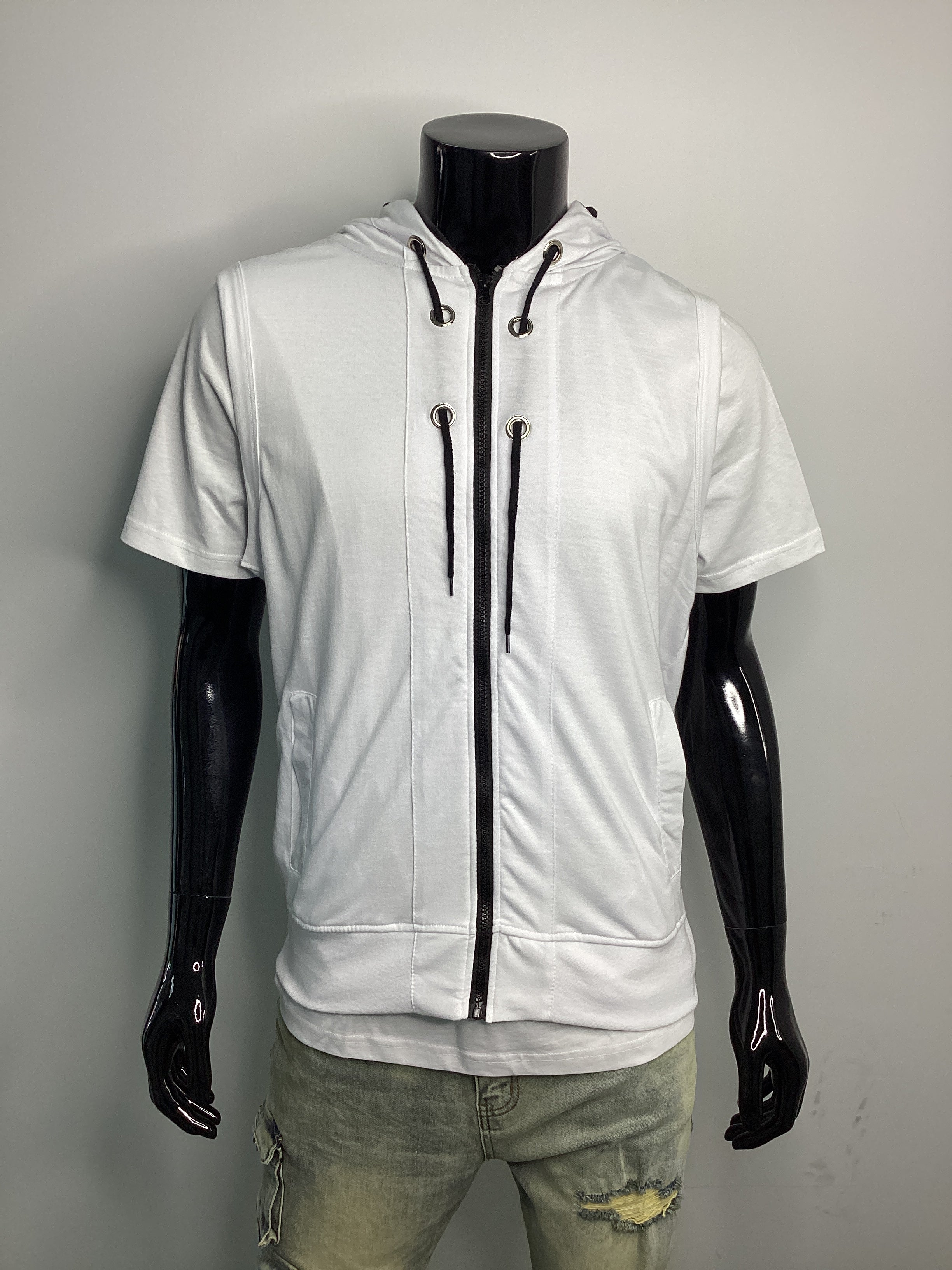 Sleeveless Eyelet Hoodie - Closet Space